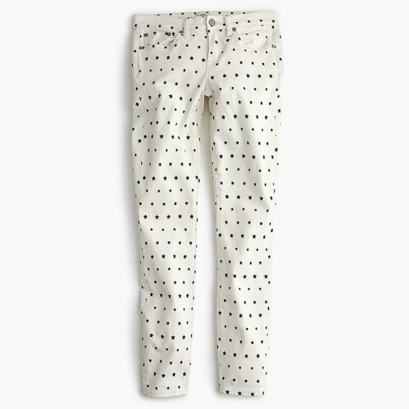 J.Crew 8" Toothpick Jeans in Mini Star Print - Picture 2 of 4